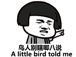 鸟人别瞎唧八说（A little bird told me）