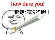 持剑：谁给你的狗胆！ How dare you!