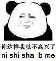 你这样我就不高兴了 Ni shi sha B me