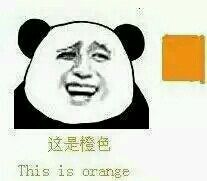 给你点颜色看看：这是橙色 This is orenge