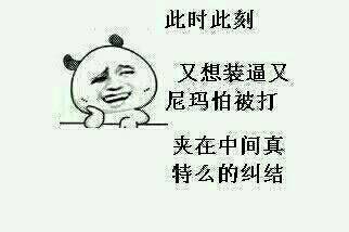 此时此刻，又想装逼又怕被打，夹在中间真特么的纠结 装B