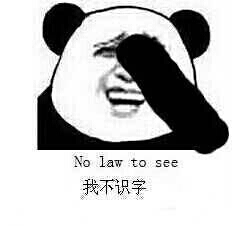 我不识字 No law to see