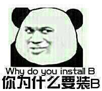 你为什么要装逼? why do you install B?