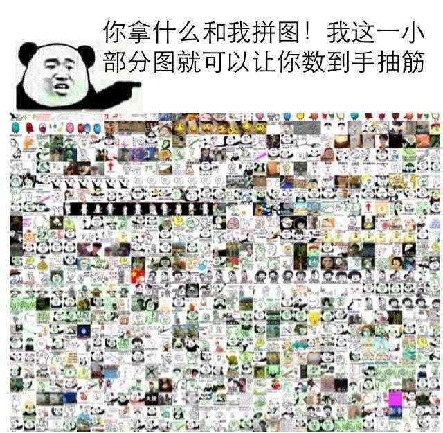 你拿什么和我拼图！我这一小部分图就可以让你数到手抽筋