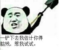 一铲下去，我估计你得脑残，惹我试试