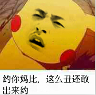 皮卡丘：约你妈比 这么丑还敢出来约