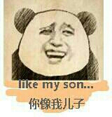 你像我儿子 like me son.....