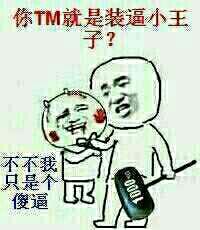 拿着一吨重的锤子：你Tm就是装逼小王子？不不我只是个傻逼