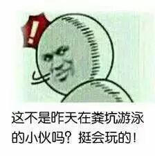 这不是昨天在粪坑游泳的小伙吗？挺会玩的！