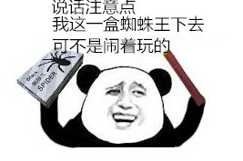 说话注意点，我这一盒蜘蛛王下去可不是闹着玩的