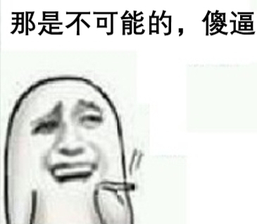 那是不可能的，傻逼