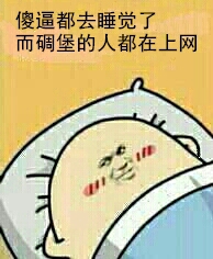 傻逼都去睡觉了，而碉堡的人都在上网