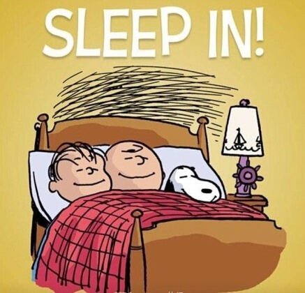 sleep in !