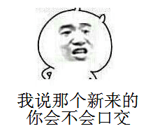 我说那个新来的你会不会口交