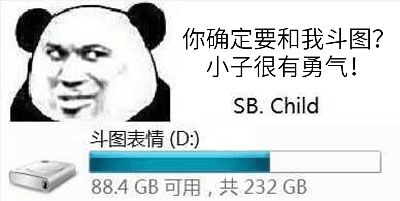 你确定要和我斗图？小子很有勇气！（SB.child）