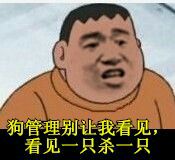 狗管理别让我看见，看见一只杀一只