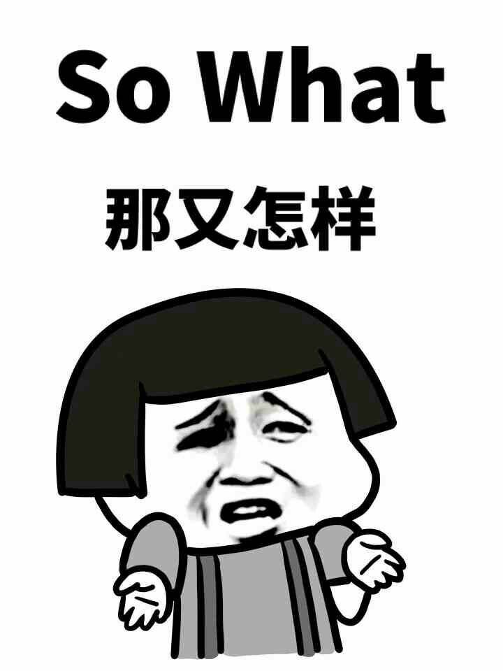 so what 那又怎样