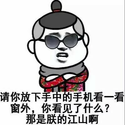 请你放下手中的手机看一看窗外，你看见了什么？那是朕的江山啊