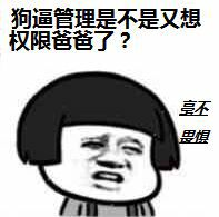 狗逼管理是不是又想权限爸爸了？（豪不畏惧）