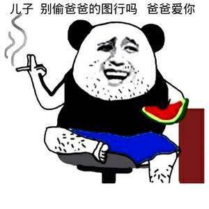 儿子，别偷爸爸的图行吗？爸爸爱你