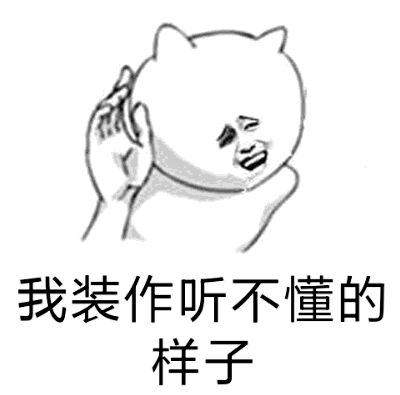 我装作听不懂的样子