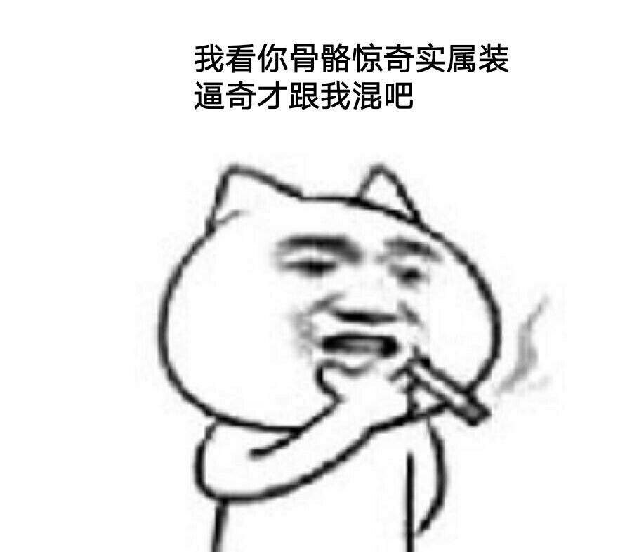 我看你骨骼惊奇实属装逼奇才跟我混吧