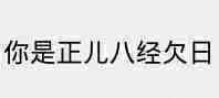 你是正儿八经欠日