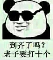 到齐了吗？老子打十个