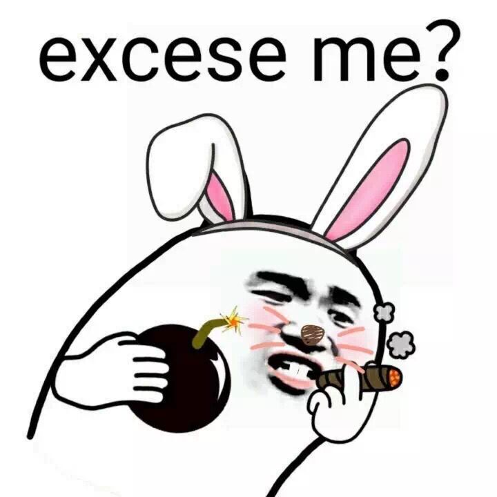 execuse me？（抽烟、手拿地雷）