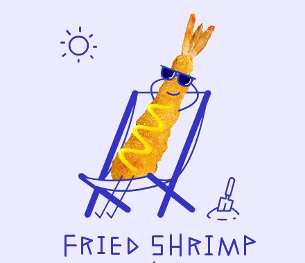 fried shrimp（油炸过的虾）