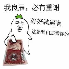 我良辰，必有重谢，好好装逼啊，这是我良辰赏你的