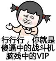 行行行，你就是傻逼中的战斗机，脑残中的VIP