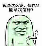 说是这么说，但是你又能拿我怎样？