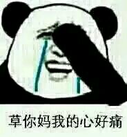 草你妈我的心好痛