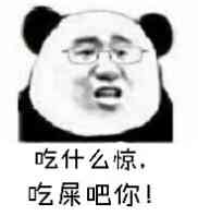 吃什么惊，吃屎吧你！