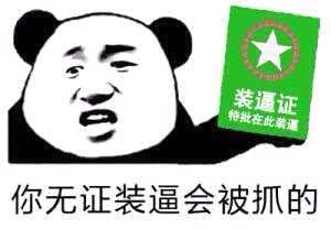 你无证装逼会被抓的