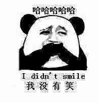 哈哈哈哈，我没有笑（i didn't smile）