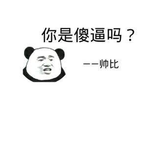 你是傻逼吗？----帅比