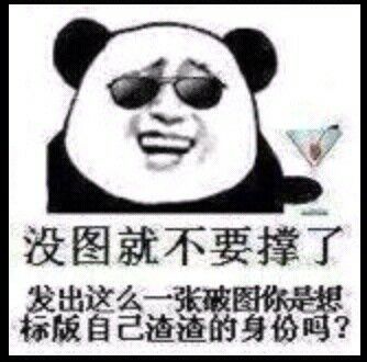 没图就不要撑了，发出这么一张破图你是想标版自己渣渣的身份吗？