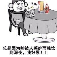 总是因为帅被人嫉妒而独饮到深夜，我好累！