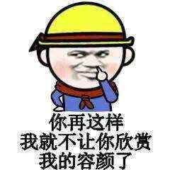 你再这样，我就不让你欣赏我的容颜了