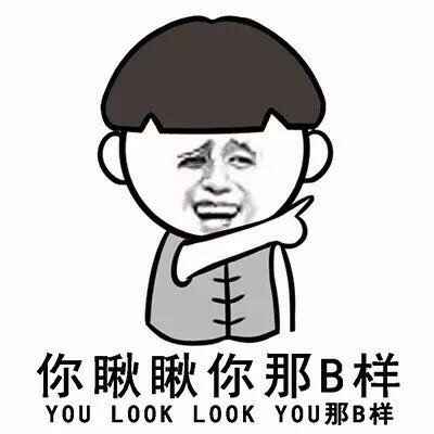 你瞅瞅你那B样（you look look you 那B样）