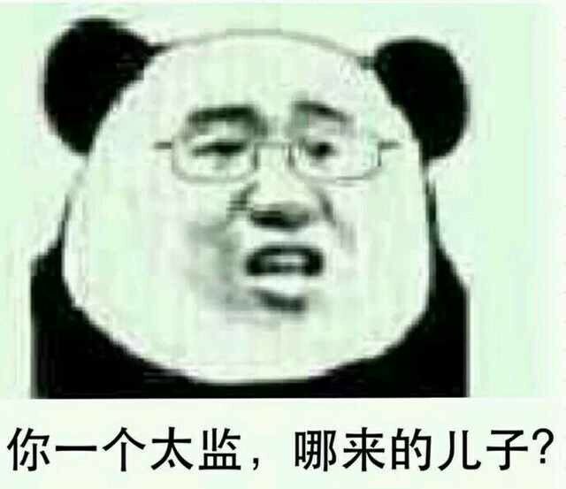 你一个太监，哪来的儿子？