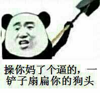 操你妈了个逼的，一铲子下去给你！