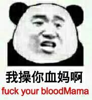 我操你血妈啊（fuck your blood mama）