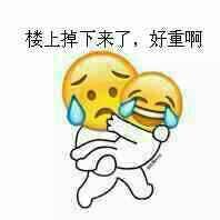 楼下掉下来了，好重啊！（emoji）