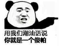 用我们潮汕话说你就是一个傻帕