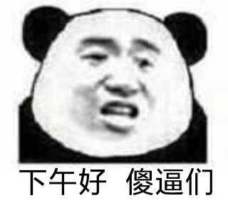 下午好，傻逼们