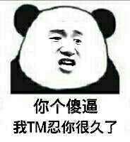 你个傻逼，我TM忍你很久了