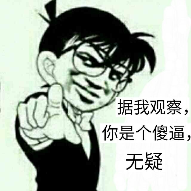 据我观察，你是个傻逼，无疑！